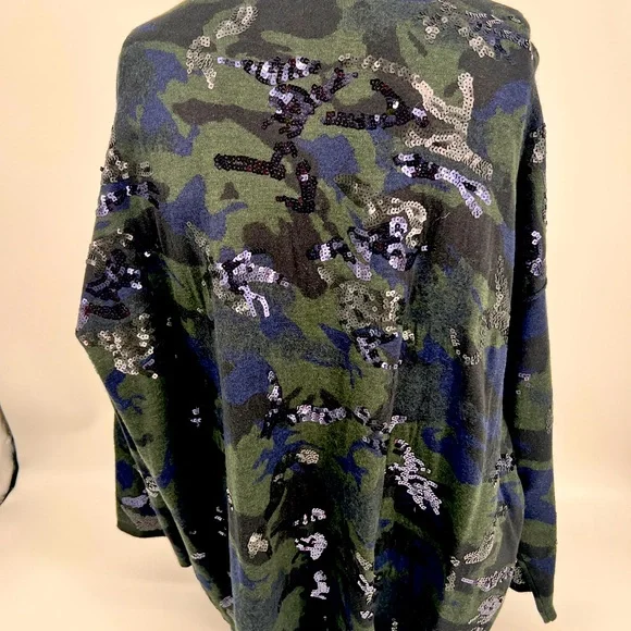 Zadig & Voltaire - NWT camo & sequin cardigan sweater - Picture 2 of 8